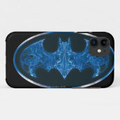 Coques Case-Mate iPhone Symbole de chauve-souris à fumée bleue (Dos (Horizontal))