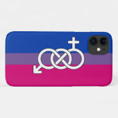 Coques Case-Mate iPhone Symbole de fierté bisexuel (Dos (Horizontal))