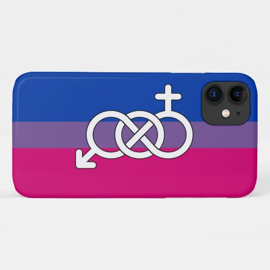 Coques Case-Mate iPhone Symbole de fierté bisexuel (Dos (Horizontal))