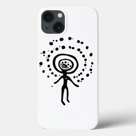 Coques Case-Mate iPhone symbole de géoglyphe idol antique petroglyphe amer (Verso)