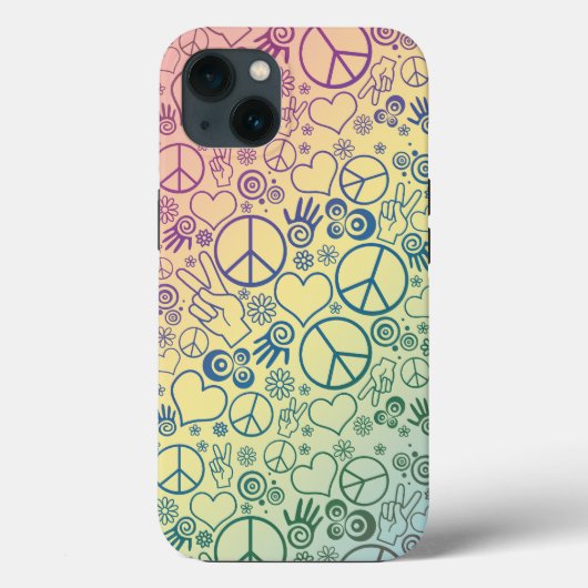 Coques Case-Mate iPhone SYMBOLE DE LA PAIX arc-en-ciel (Verso)