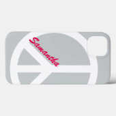 COQUES Case-Mate iPhone SYMBOLE DE LA PAIX ARGENT ET ROSE (Verso (horizontal))