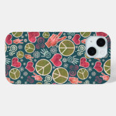 Coques Case-Mate iPhone Symbole de la paix Hipster Pacifisme (Verso (horizontal))