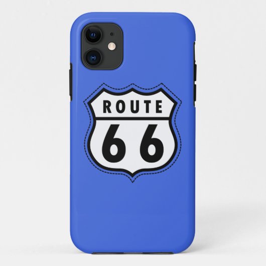 Coques Case-Mate iPhone Symbole de la Route Royale Bleue 66 (Dos)