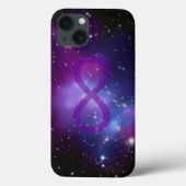 Coques Case-Mate iPhone Symbole de l'infini d'image spatiale violette (Verso)