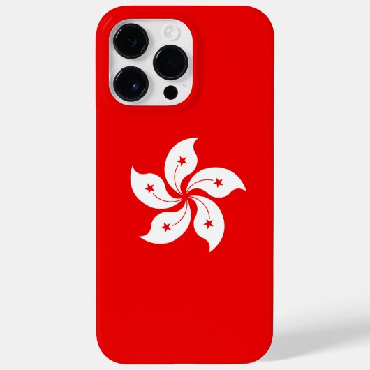 Coques Case-Mate iPhone Symbole de l'orchidée blanche du drapeau de Hong K (Verso)
