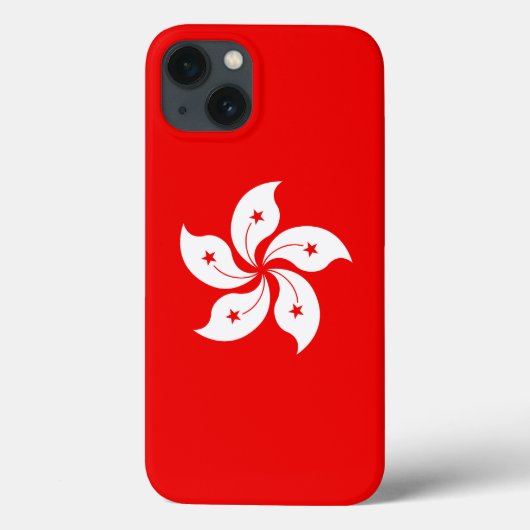 Coques Case-Mate iPhone Symbole de l'orchidée blanche du Drapeau de Hong K (Verso)