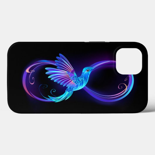 Coques Case-Mate iPhone Symbole de Neon Infinity par Glowing Hummingbird (Verso (horizontal))