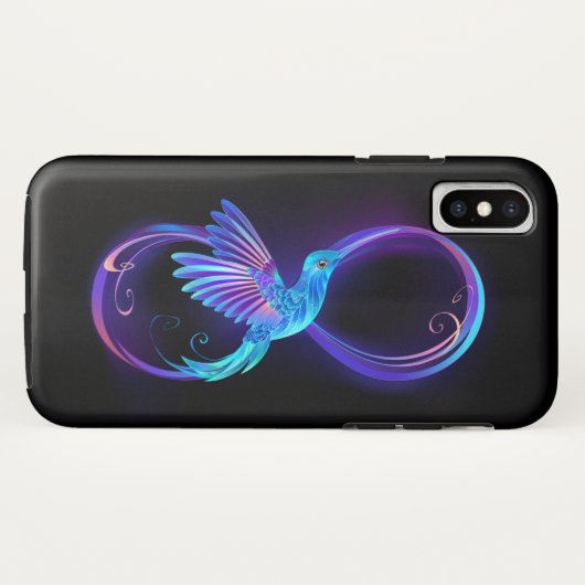 Coques Case-Mate iPhone Symbole de Neon Infinity par Glowing Hummingbird (Dos (Horizontal))
