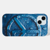 Coques Case-Mate iPhone Symbole de paix Blue Water Droplets Téléphone Case (Verso (horizontal))