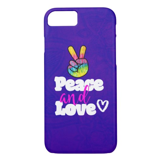 Coques Case-Mate iPhone Symbole de paix et d'amour Arc-en-ciel (Dos)
