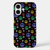 Symbole de paix, Fleurs & Coeurs