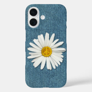 Coques iPhone 16 Symbole de paix intérieur Faisy - Denim Jeans