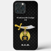 Coques Case-Mate iPhone Symbole de retrait avec Motif noir Monogramme (Verso)