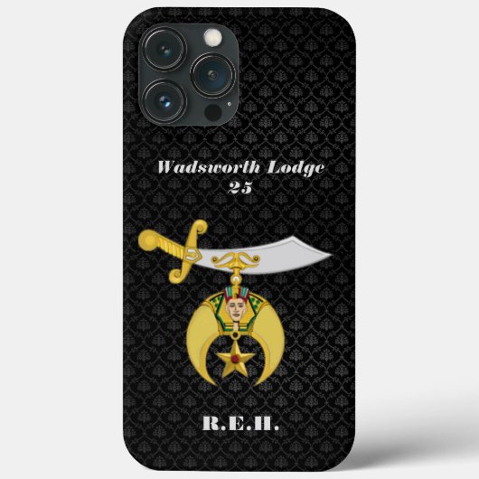 Coques Case-Mate iPhone Symbole de retrait avec Motif noir Monogramme (Verso)