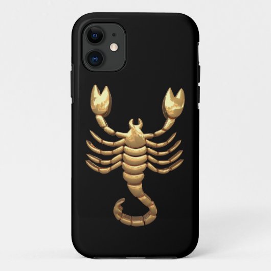 Coques Case-Mate iPhone Symbole de scorpion or Tone Zodiac (Dos)