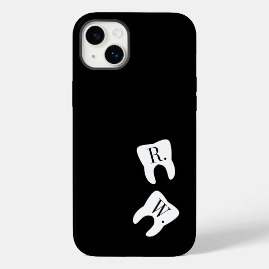 Coques Case-Mate iPhone Symbole dentaire des dents paraphé personnalisé (Verso)