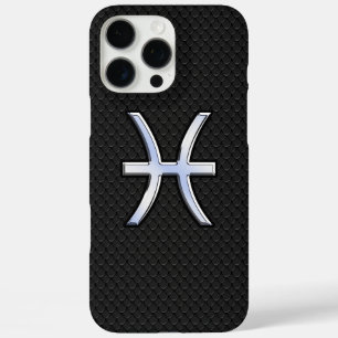 Coques iPhone 16 Pro Max Symbole des Poissons sur fond de peau de serpent n