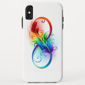 Coques Case-Mate iPhone Symbole d'infini avec plume arc-en-ciel (Dos)