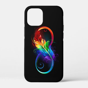 Case-Mate iPhone Case Symbole d'infini avec plume arc-en-ciel