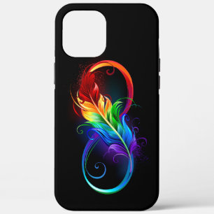Case-Mate iPhone Case Symbole d'infini avec plume arc-en-ciel