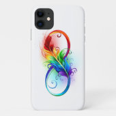 Coques Case-Mate iPhone Symbole d'infini avec plume arc-en-ciel (Dos)