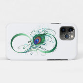 Coques Case-Mate iPhone Symbole d'infini avec plume de paon (Dos (Horizontal))