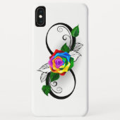 Coques Case-Mate iPhone Symbole d'infini avec Rose arc-en-ciel (Dos)