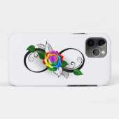 Coques Case-Mate iPhone Symbole d'infini avec rose arc-en-ciel (Dos (Horizontal))