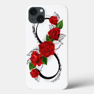 Case-Mate iPhone Case Symbole d'infini avec roses rouges