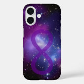 Coques Case-Mate iPhone Symbole d'infini de galaxie violette (Verso)