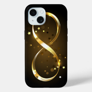 Coque Pour iPhone 15 Symbole d'infini doré