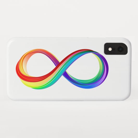 Coques Case-Mate iPhone Symbole d'infinité arc-en-ciel stratifié (Dos (Horizontal))