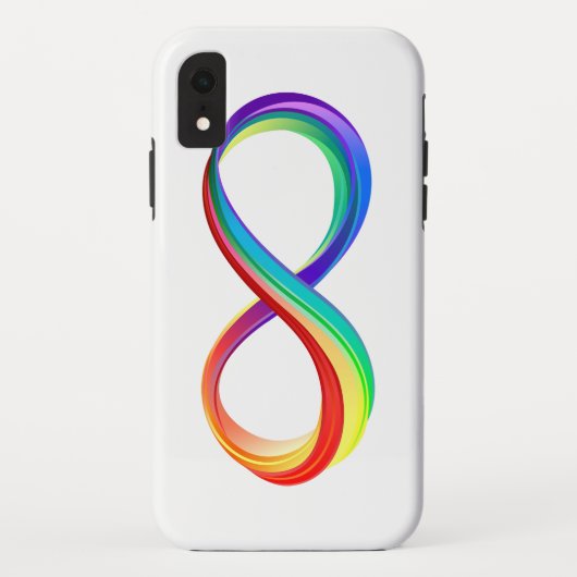 Coques Case-Mate iPhone Symbole d'infinité arc-en-ciel stratifié (Dos)