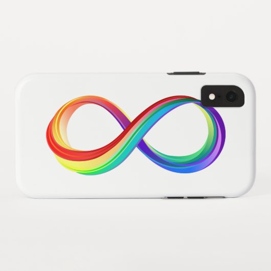 Coques Case-Mate iPhone Symbole d'infinité arc-en-ciel stratifié (Dos (Horizontal))