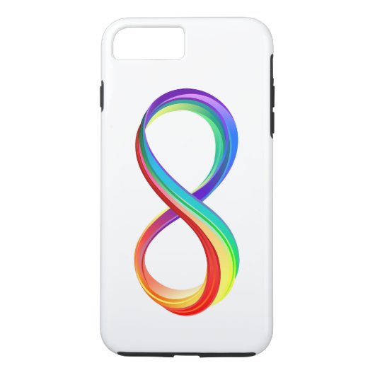 Coques Case-Mate iPhone Symbole d'infinité arc-en-ciel stratifié (Dos)