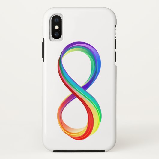Coques Case-Mate iPhone Symbole d'infinité arc-en-ciel stratifié (Dos)
