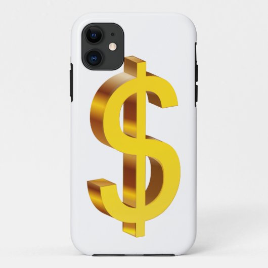 Coques Case-Mate iPhone SYMBOLE Dollar D'Or (Dos)