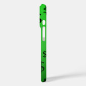 Coques Case-Mate iPhone Symbole Dollar Vert (Verso / Gauche)