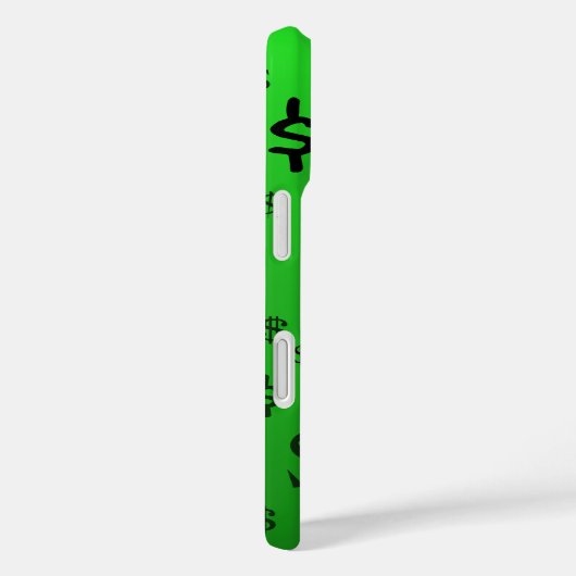 Coques Case-Mate iPhone Symbole Dollar Vert (Verso / Droite)