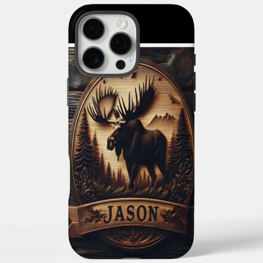 Coques Case-Mate iPhone Symbole d'orignal en bois (Verso)