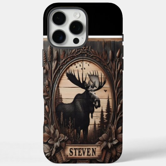 Coques Case-Mate iPhone Symbole d'orignal sculpté (Verso)