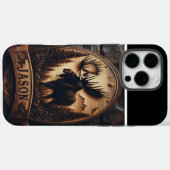Coques Case-Mate iPhone Symbole d'orignal sculpté avec nom (Verso (horizontal))