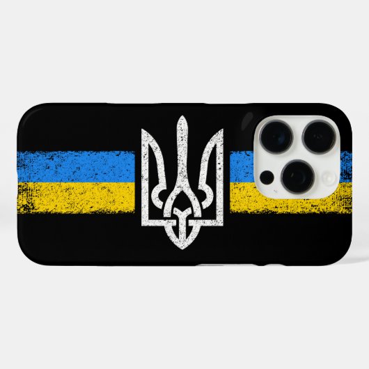 Coques Case-Mate iPhone SYMBOLE DU Drapeau Ukraine (Verso (horizontal))