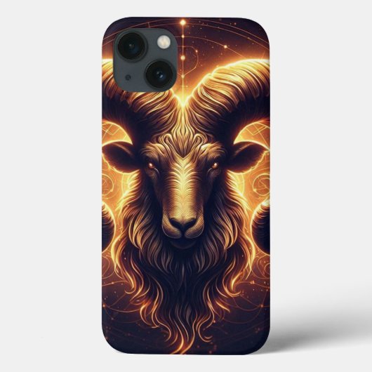 Coques Case-Mate iPhone Symbole du zodiaque Bélier doré (Verso)