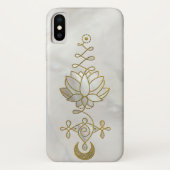 Coques Case-Mate iPhone Symbole en pastel d'Unalome Lotus de perle (Dos)