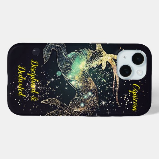 Coques Case-Mate iPhone Symbole étoile de Capricorne (Verso (horizontal))