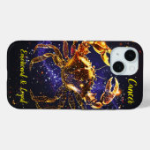 Coques Case-Mate iPhone Symbole étoile du cancer (Verso (horizontal))