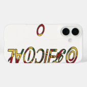 Coques Case-Mate iPhone Symbole féminin inversé "OFFICIAL" Imprimer (Verso (horizontal))