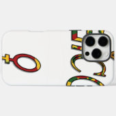 Coques Case-Mate iPhone Symbole féminin inversé "OFFICIAL" Imprimer (Verso (horizontal))